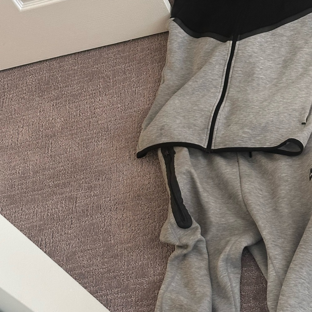 Gray and Black Zip-Up Jacket